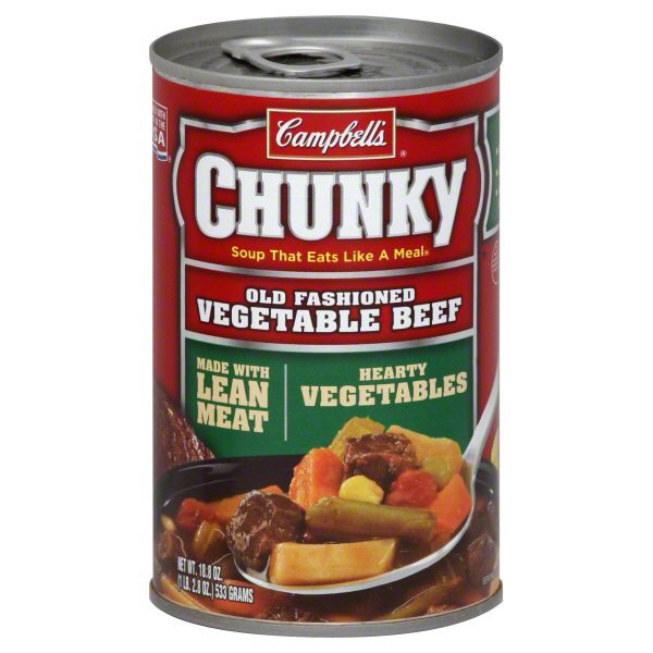 Campbell's Chunky Soup, Old Fashioned Vegetable Beef, 18.8 oz (1 lb 2.8 oz) 533 g at Kmart.com
