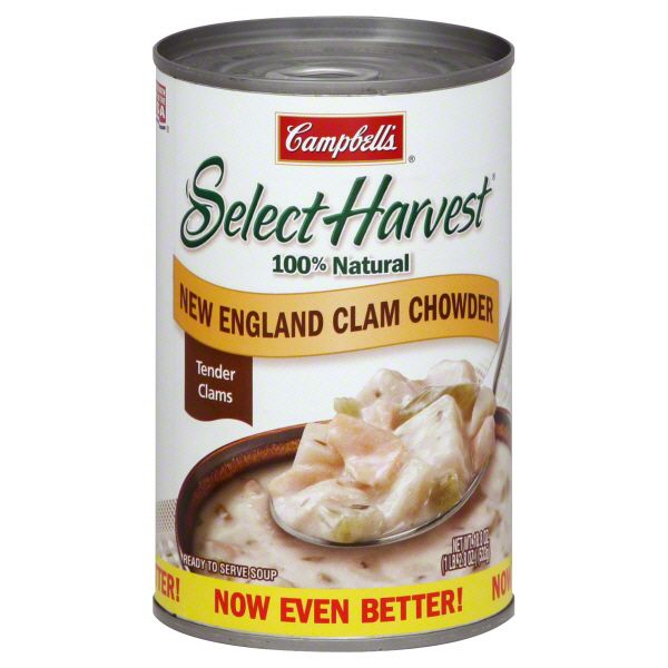 Campbell's Select Harvest Soup, New England Clam Chowder, 18.8 oz (1 lb 2.8 oz) 533 g at Kmart.com