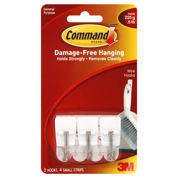CommandTM Hooks, Wire, General Purpose, 3 hooks at Kmart.com