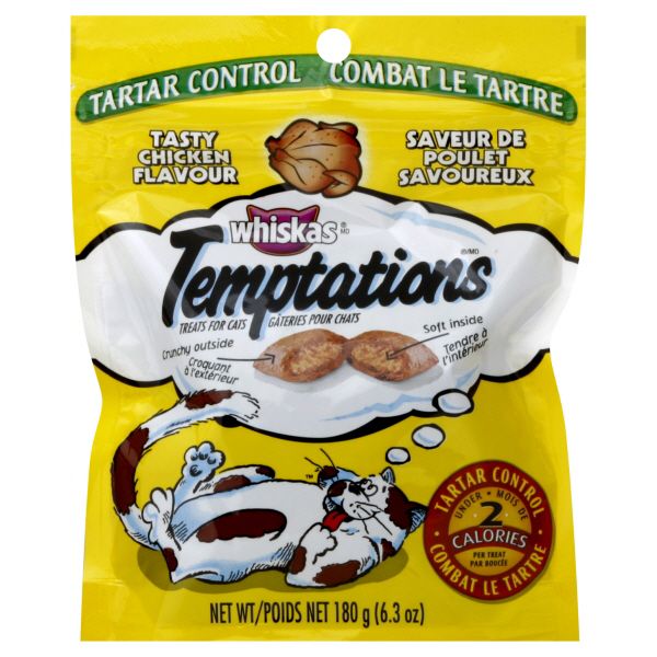 Whiskas Temptations Treats for Cats, Tasty Chicken Flavour, 6.3 oz (180 g) at Kmart.com