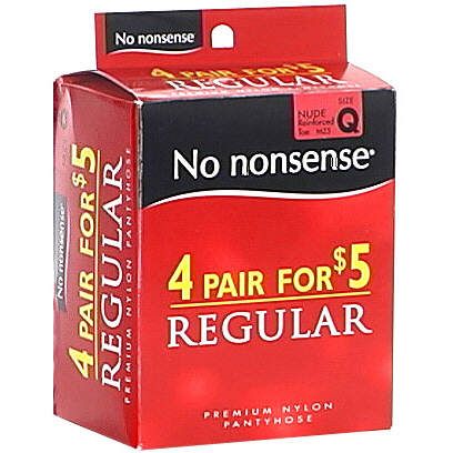 No Nonsense Pantyhose, Q, Nude, Sheer to Waist, Sheer Toe, 4 pair at Kmart.com