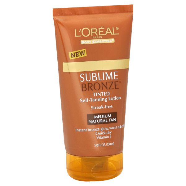 L'Oreal Sublime Bronze Self-Tanning Lotion, Tinted, Medium Natural Tan, 5 fl oz (150 ml)