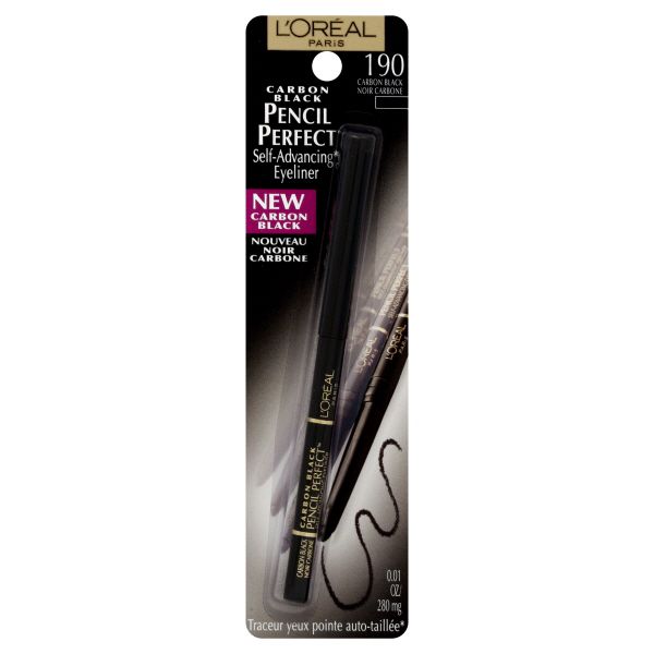 L'Oreal Pencil Perfect Self-Advancing Eyeliner, Carbon Black 190, 0.01 oz (280 mg) at Kmart.com