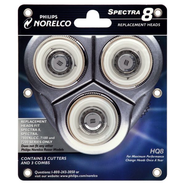 Norelco Spectra 8 Replacement Heads, HQ8, 3 replacement heads at Kmart.com