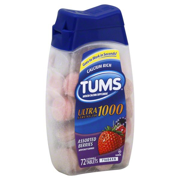 Tums Antacid/Calcium Supplement, Ultra Strength 1000, Assorted Berries, Chewable Tablets, 72 tablets at Kmart.com