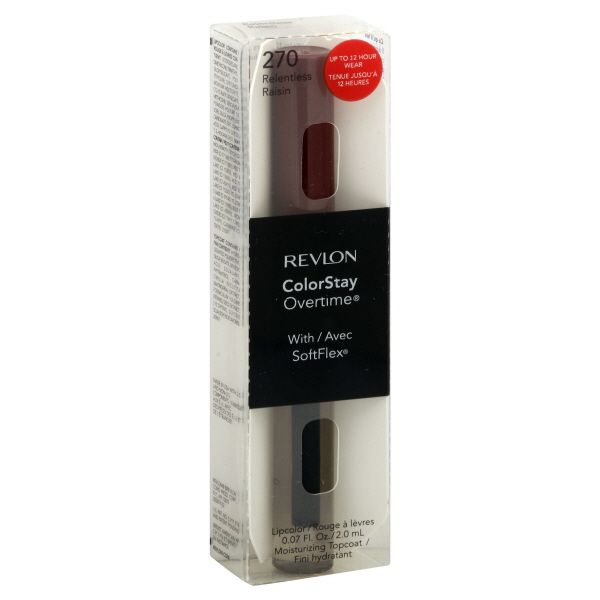 Revlon ColorStay Overtime Lipcolor/Moisturizing Topcoat, Relentless Raisin, 0.07 fl oz (2 ml) at Kmart.com