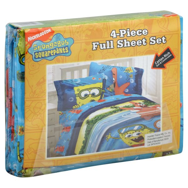 Sheet Set, 4-Piece, Full, Sea Adventure, 1 set                                                                                  