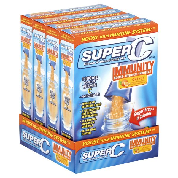 Super C Drink Mix, Vitamin & Mineral, Orange, 4 - 0.74 oz (21 g) boxes at Kmart.com