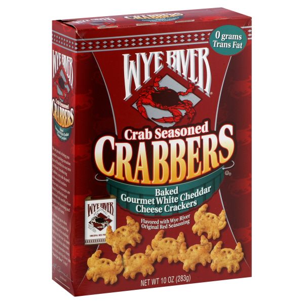 Wye River Crabbers Crackers, Baked, Gourmet, Crab Seasoned, White