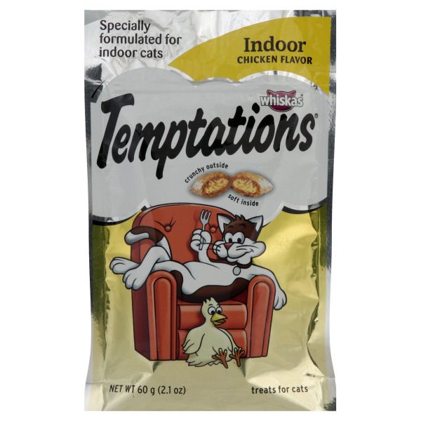 Whiskas Temptations Treats for Cats, Indoor Chicken Flavor, 2.1 oz (60 g) at Kmart.com
