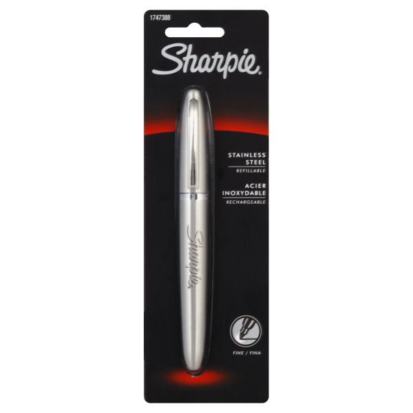 Sharpie Marker Stainless Steel Black Ink 1 marker