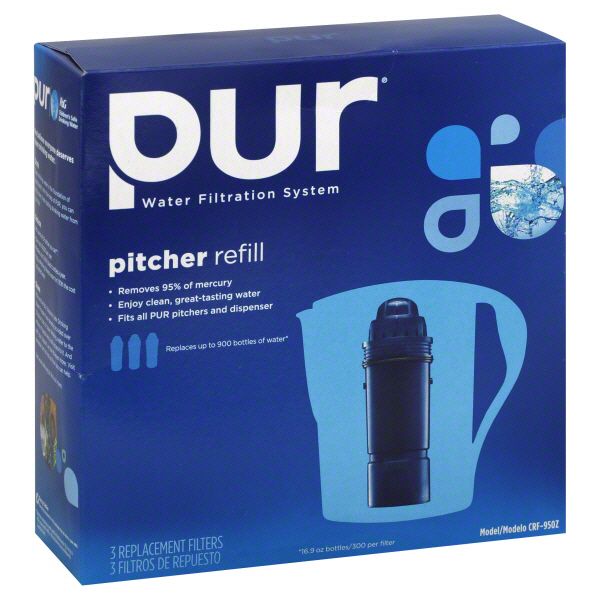 Pur Water Filtration System, Pitcher Refill, 3 filters