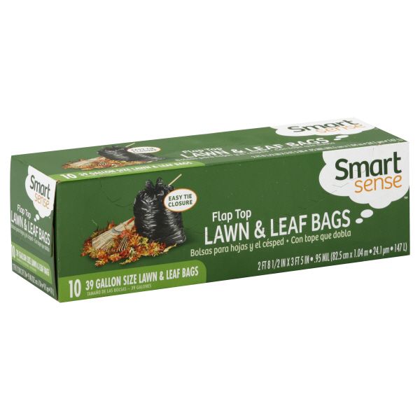 Smart Sense Lawn & Leaf Bags, Flap Top, 39 Gallon Size, 10 bags at Kmart.com