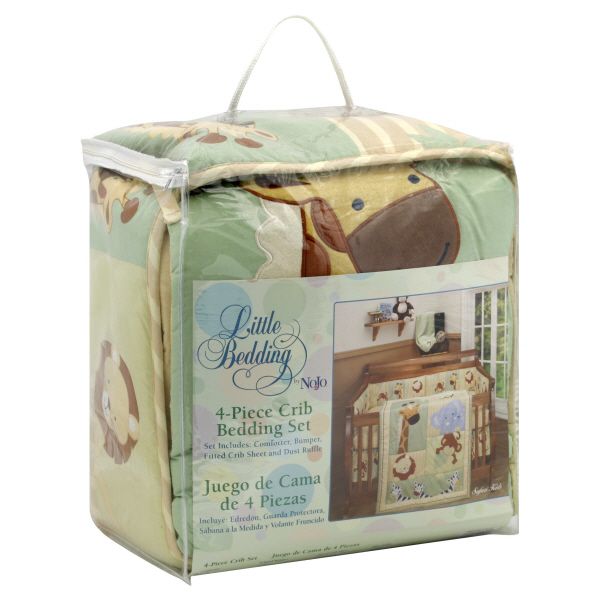 Little Bedding by NoJo Little Bedding Crib Bedding Set, Safari Kids, 1 set
