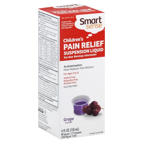 Smart Sense Pain Relief, Children's, Suspension Liquid, Grape Flavor, 4 fl oz (118 ml) at Kmart.com