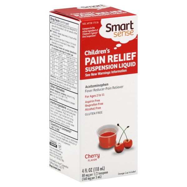Smart Sense Pain Relief, Children's, Suspension Liquid, Cherry Flavor, 4 fl oz (118 ml) at Kmart.com