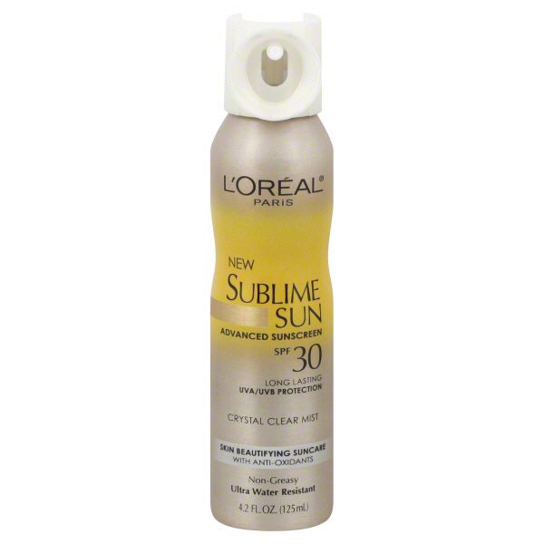 L'Oreal&nbsp; Sublime Sun Sunscreen, Advanced, Crystal Clear Mist, SPF 30,