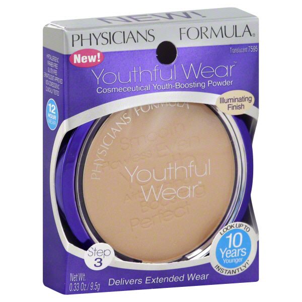 Physicians Formula Youthful Wear Youth-Boosting Powder, Cosmeceutical, Step 3, Illuminating Finish, Translucent 7595, 0.33 oz (9.5 g) at Kmart.com