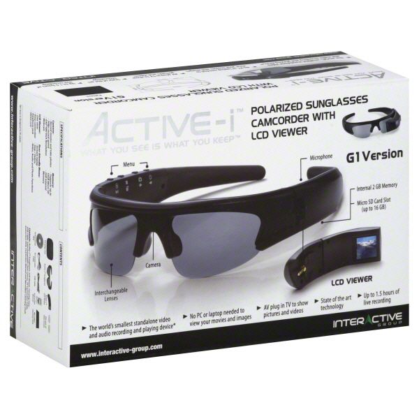 Active-i Interactive Group Active-i Polarized Sunglasses, Camcorder with LCD Viewer, 1 pair at Sears.com
