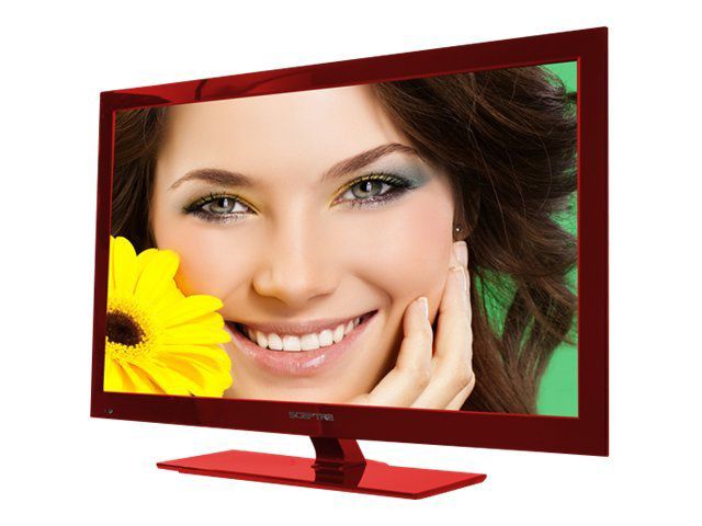 Sceptre E243RV-FHD 23 Red 1080P LED HDTV 5ms, 3x HDMI, 1920x1080 Resolution, 250cd/m2 Brightness, USB                            at mygofer.com