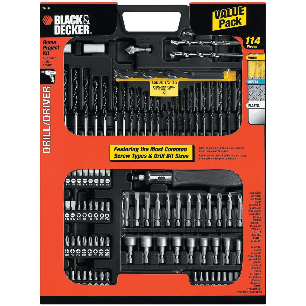 114 piece Screw Driving Set