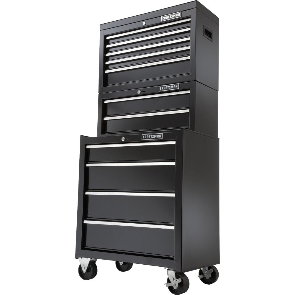 Craftsman-Black Ball-Bearing Storage Bundle with Middle Chest