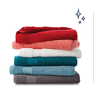 Up to 20% off Bath Towels & Rugs Colormate Ringspun cotton bath towels, sale $4.99