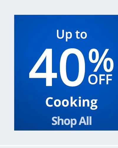 Up to 40% off Cooking