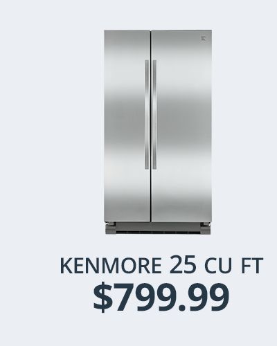 Kenmore 25 cu ft Refrigerator, $799.88