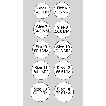 Mobile Ring Size Chart