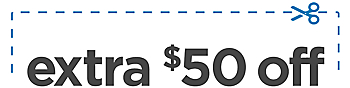 extra $50 off appliance $499 or more