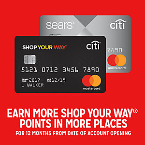 Earn more Shop Your Way points in more places for the first year with your Sears card