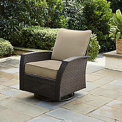 Backyard Creations® Stratton Gray Wicker Deep Seating Patio Chair at  Menards®