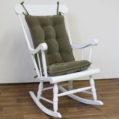 Burgundy Microfiber Reversible Rocking Chair Jumbo-size Cushion Set