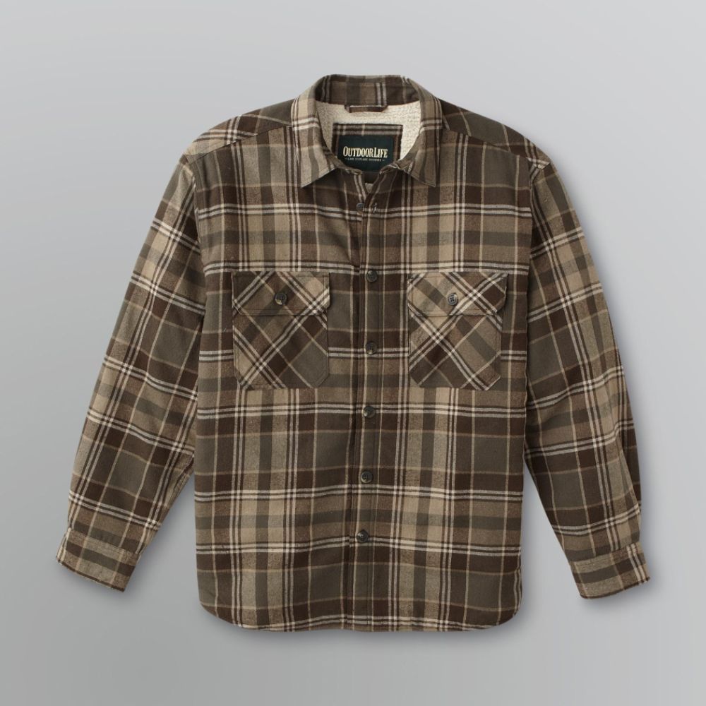 Outdoor Life Men's Plaid Flannel Shirt-Jacket | Shop Your Way: Online ...