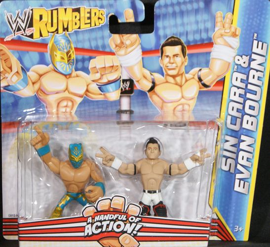 Sin Cara & Evan Bourne - WWE Rumblers Toy Wrestling Action Figures