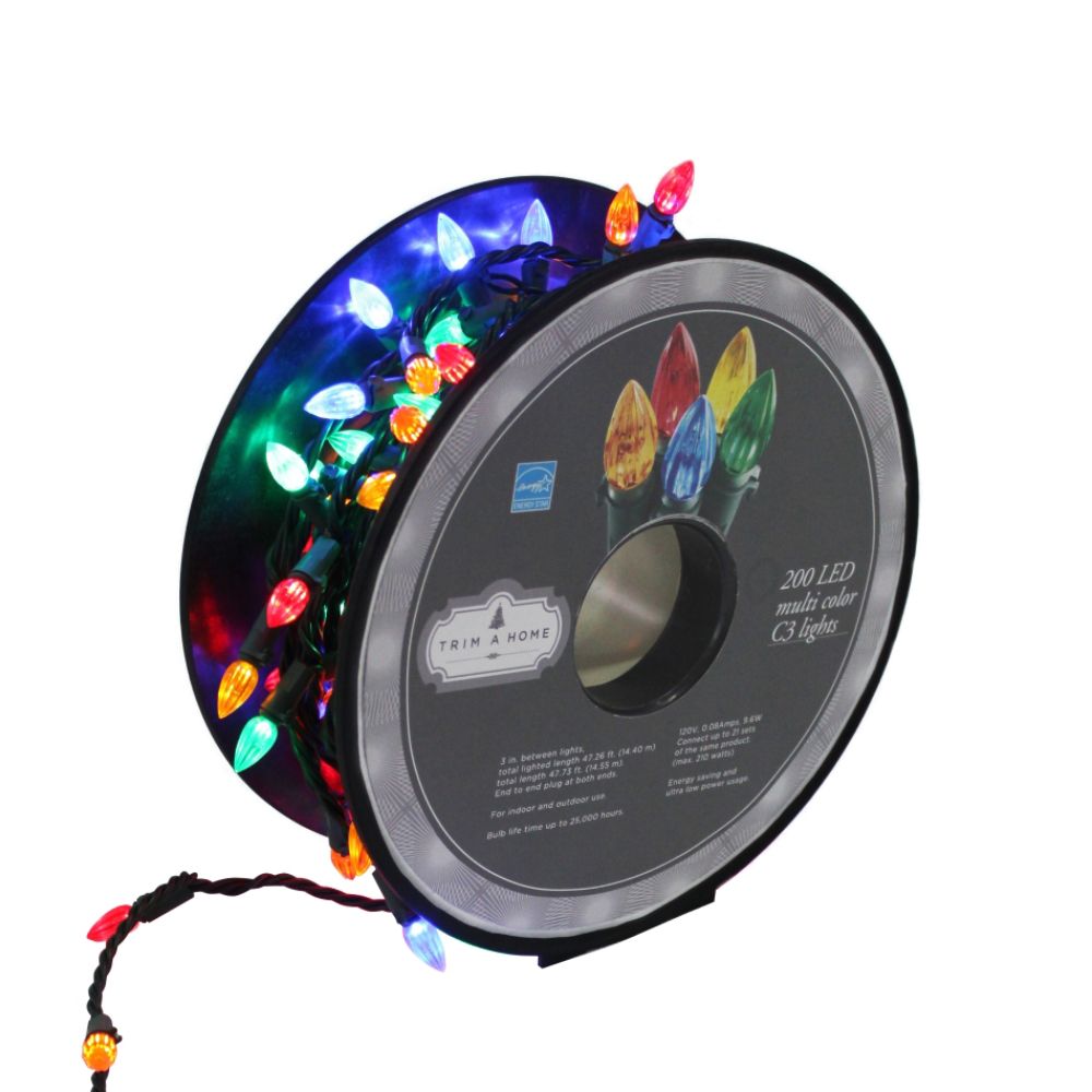 Trim A Home Reg 200 C3 LED Light Set On A Reel   Multicolor from Kmart 