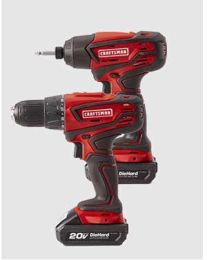 Craftsman 20V MAX Cordless Drill and Impact Driver Combo Kit