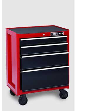 Craftsman 26" 4-Drawer Heavy-Duty Rolling Cabinet