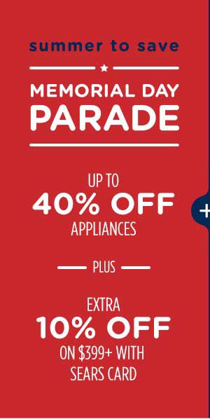 Up to 40% off appliances