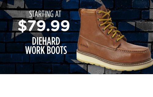 Diehard work boots starting at $79.99