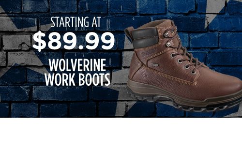 Wolverine work boots starting at $89.99