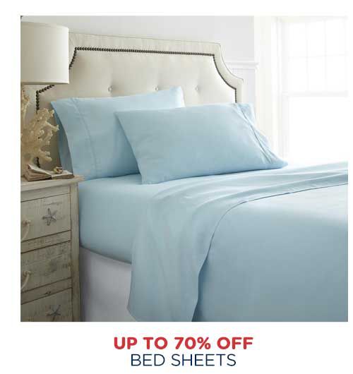 Up to 70% off bed sheets