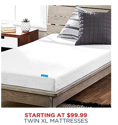 Twin XL Mattresses starting at $99.99